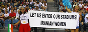 Iranerin bei WM in Polen: Protest gegen Ausschluss von Frauen Iranerin bei WM in Polen: Protest gegen Ausschluss von Frauen