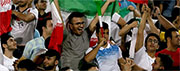 Weit und breit nur Männer: Die iranischen Fußballfans.FOTO: ATTA KANARE/AFP Weit und breit nur Männer: Die iranischen Fußballfans.FOTO: ATTA KANARE/AFP